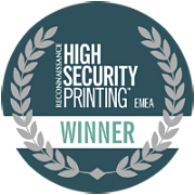 high security printing award logo